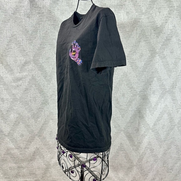santa cruz wavy screaming black t-shirt size S - Picture 5 of 7